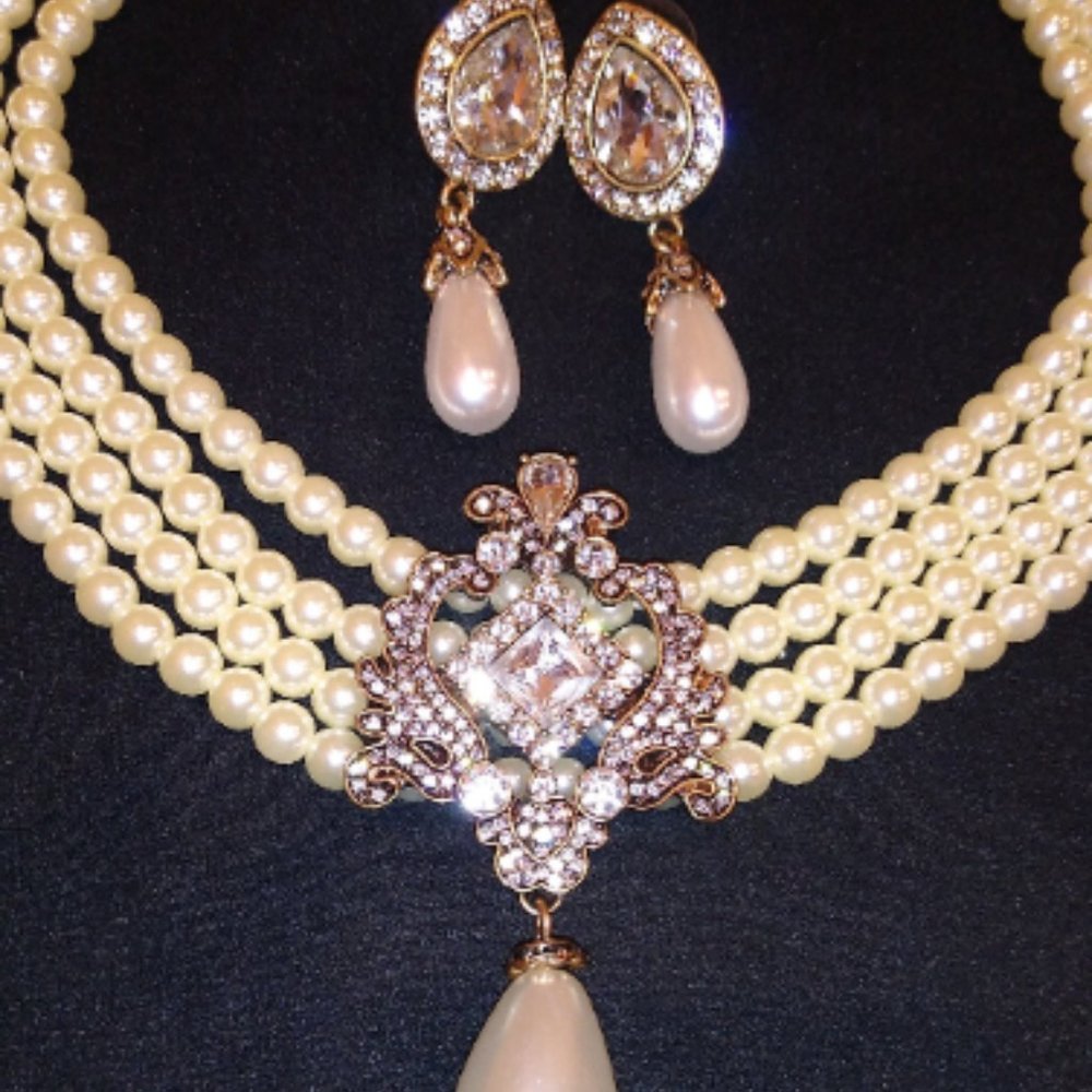 Turkish Jewelry Pearl Set